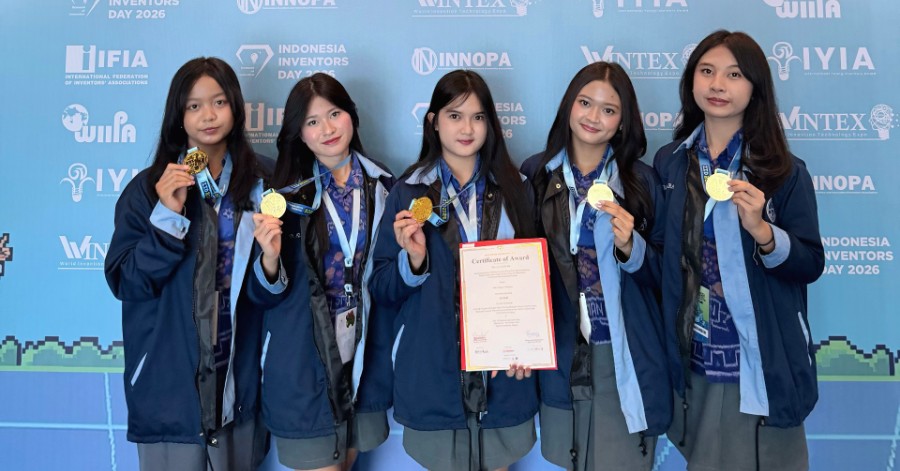 Inovasi Masker Hidrogel Berbahan Limbah Bunga Gemitir Antarkan SMAN 1 Denpasar Raih Gold Medal di Indonesia Inventors Day 2026