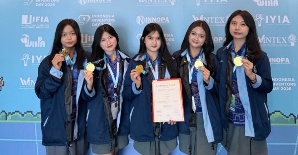 Inovasi Masker Hidrogel Berbahan Limbah Bunga Gemitir Antarkan SMAN 1 Denpasar Raih Gold Medal di Indonesia Inventors Day 2026